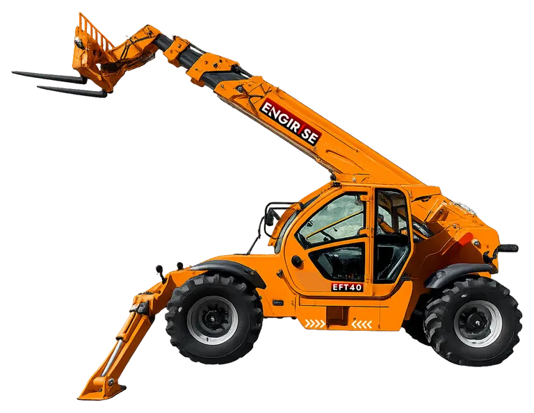 EFT40 telescopic forklift with extended boom arm