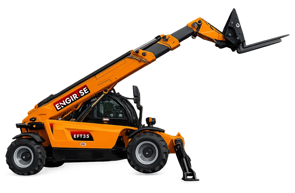 EFT35 telescopic forklift loading materials at height